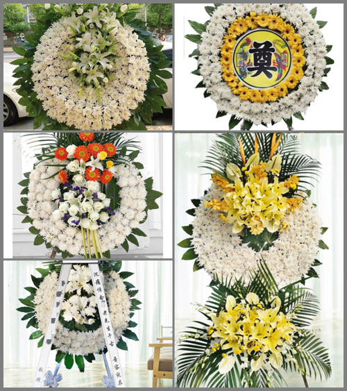安徽池州市贵池区江口街道永兴村花圈速递